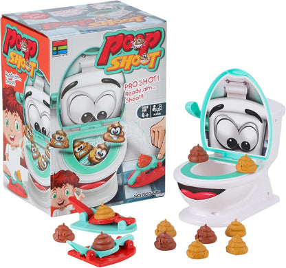 Poep en Schiet spel - Schiet de Poep in het Toilet en Win! - Poop and Shoot game - Gezelschapsspel